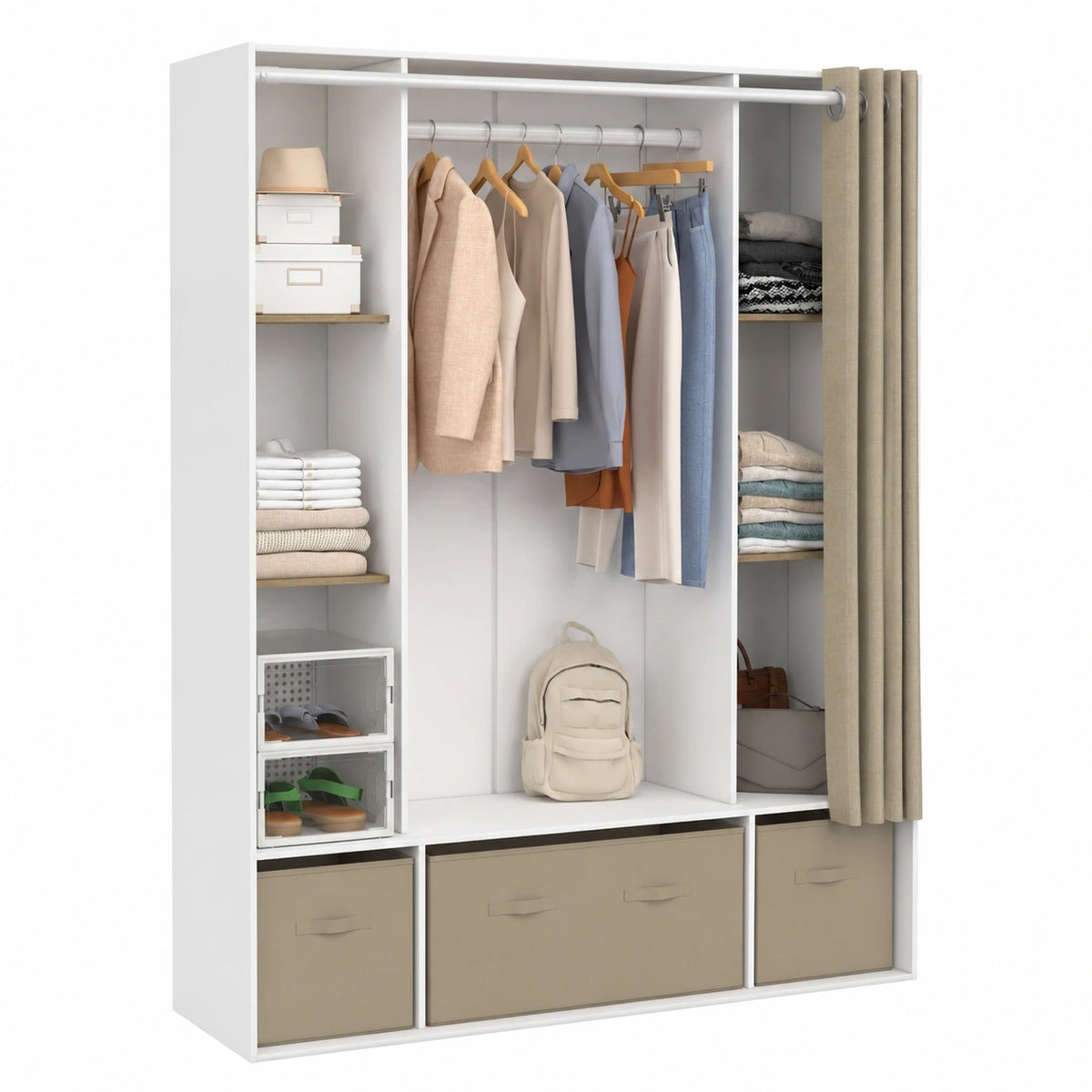 armoire-double-penderie-avec-etageres-et-rideau-taupe-rzofcr5590pj