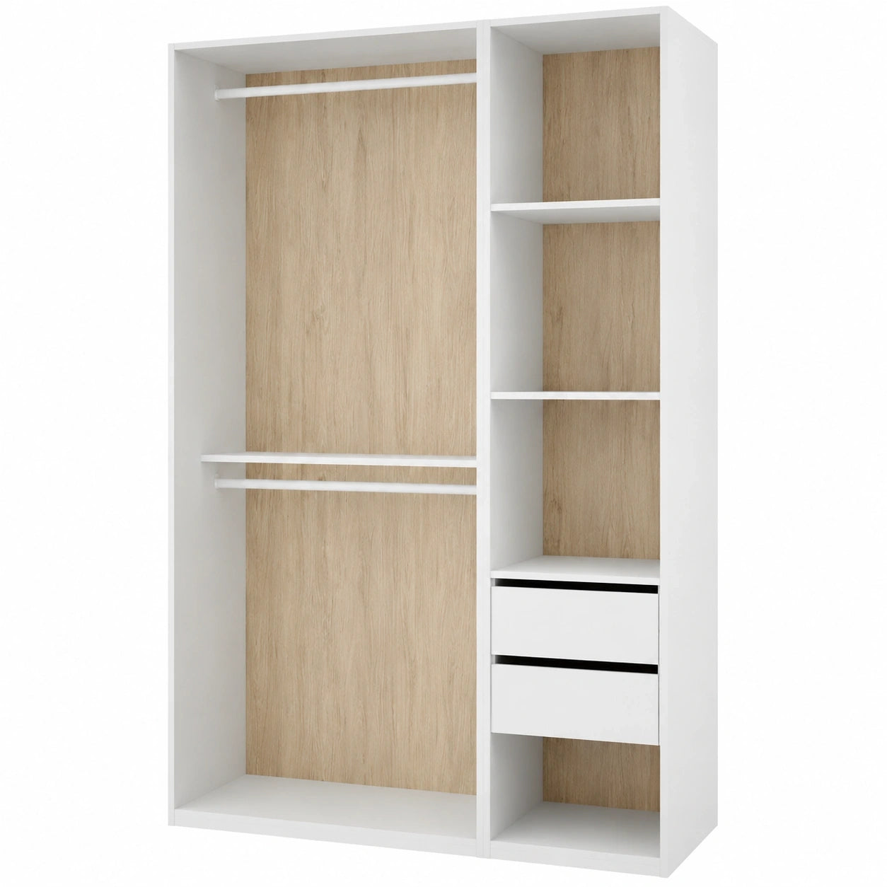 armoire-dressing-ouverte-avec-tringles-tiroirs-et-etageres-blancnaturel-gphvgf5414lg