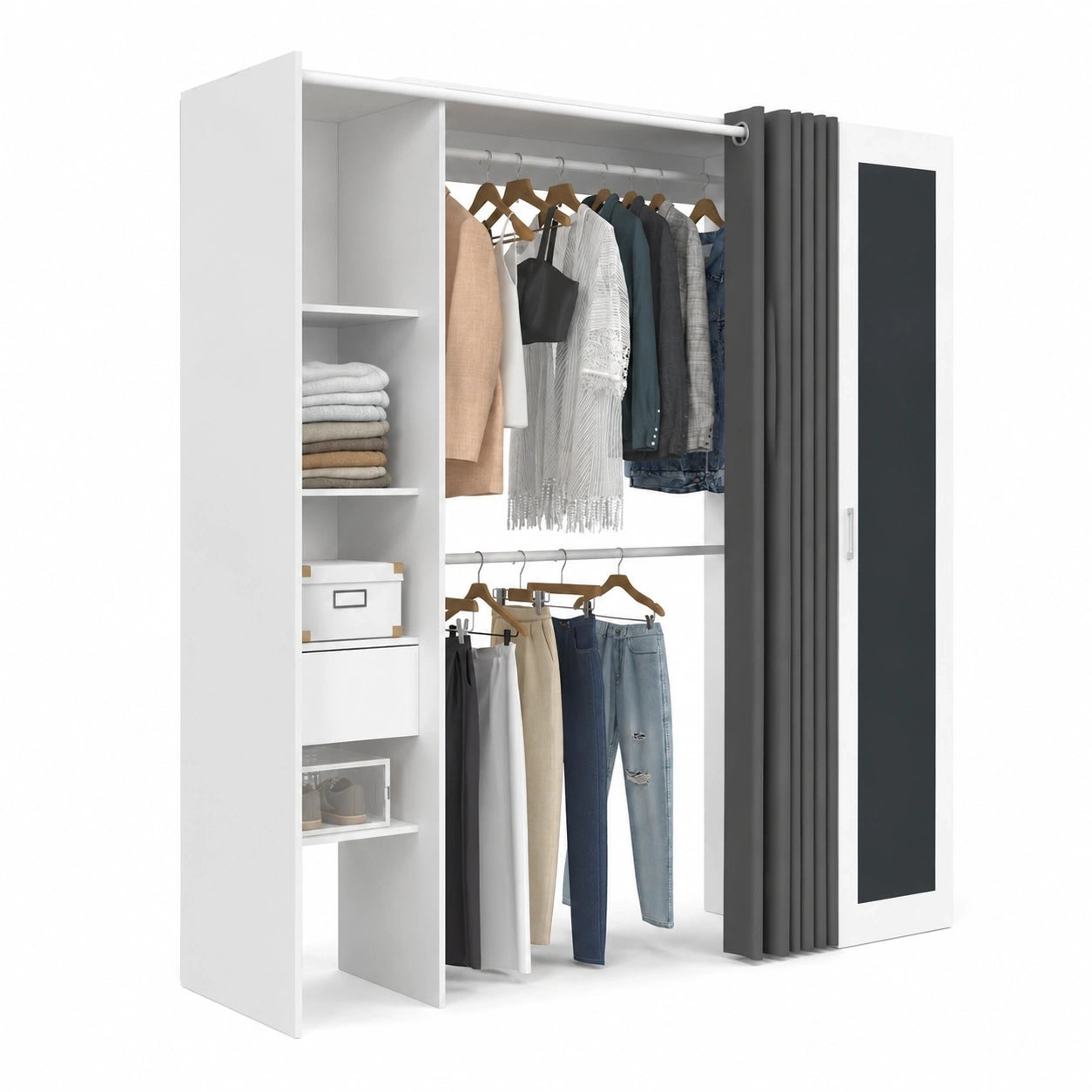 armoire-extensible-avec-etageres-et-miroir-krxzpq5501hq