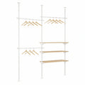 portant-telescopique-reglable-avec-etageres-et-tringles-blanc-naturel-akvoha5388tw